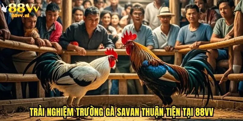 Trải nghiệm trường gà savan thuận tiện tại 88vv
